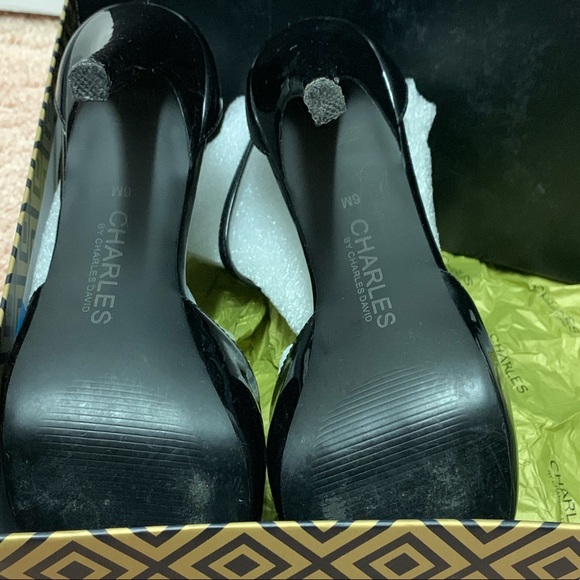 ☀️Preloved Charles-Charles David blk  heel sz 6 - Picture 7 of 8